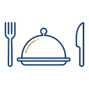 Ícone de restaurantes atendidos com enxoval de mesa